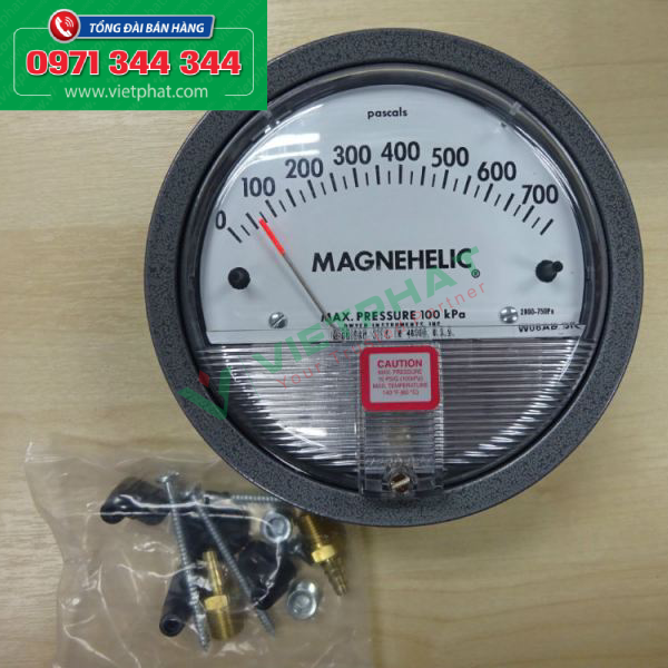 Đồng hồ đo chênh áp Dwyer Magnehelic 2000: 0 - 750PA