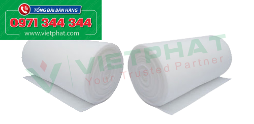 Cuộn lọc bụi G1 do Việt Phát sản xuất và phân phối theo tiêu chuẩn EN779 có khổ 2m x 20m x 15mm với hiệu suất lọc đạt từ 60% đến 65%