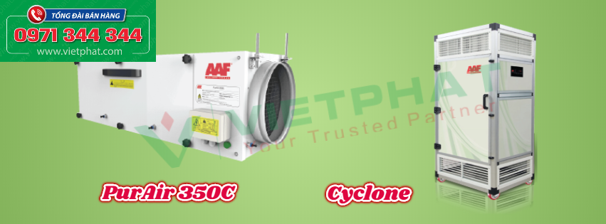      Hiện nay trên thị trường máy lọc không khí cho bệnh viện, tòa nhà có hai cái tên rất nổi bật là máy lọc không khí PurAir 350C và máy lọc không khí Cyclone của thương hiệu AAF.
