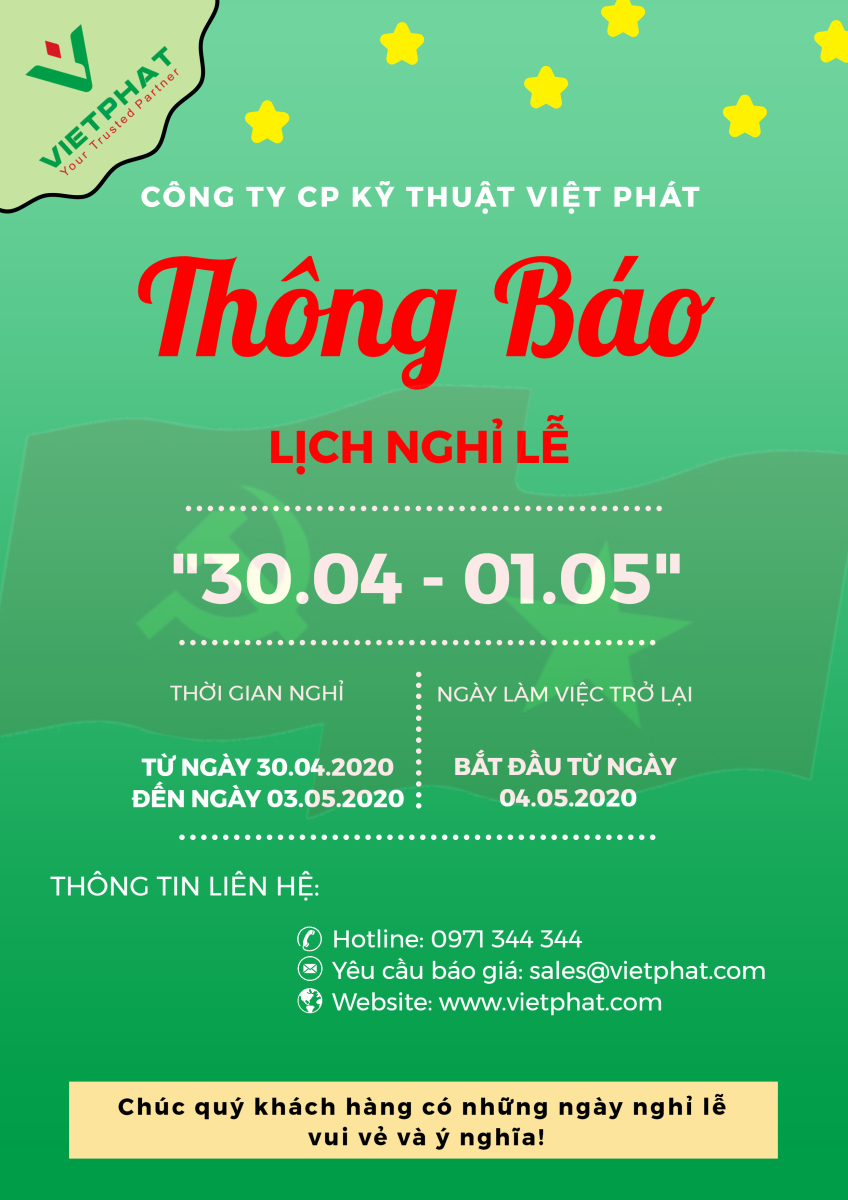 💥THÔNG BÁO NGHỈ LỄ 304 - 0105 NĂM 2019💥