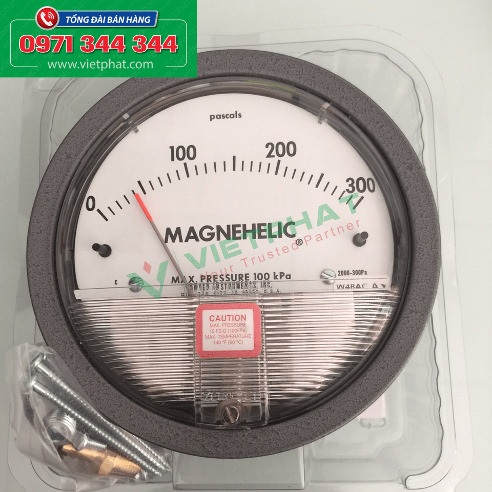 Đồng hồ đo chênh áp Dwyer Magnehelic 2000: 0 - 300PA