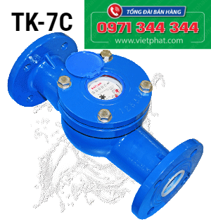 Đồng hồ nước thân gang lắp bích đa tia dạng từ TK-7C