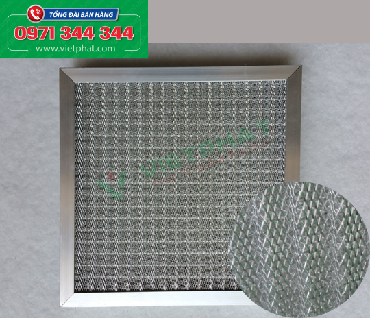Khung lọc có mặt lưới kim loại