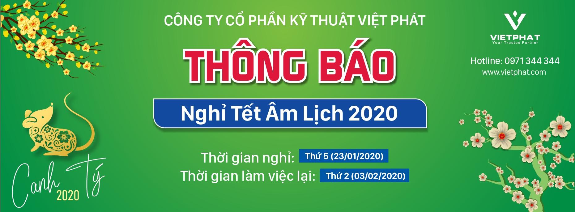 Việt Phát thông báo về việc lịch nghỉ tết canh tý 2020 tới khách hàng và đối tác