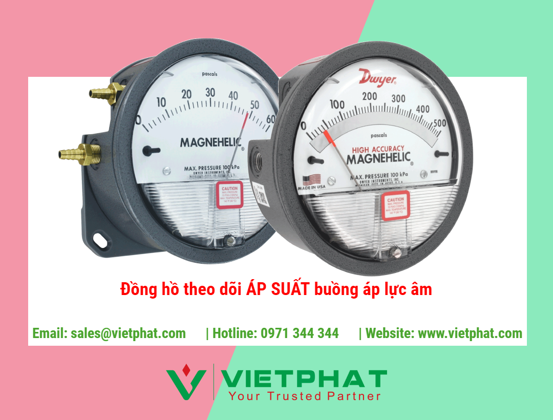 Đồng hồ theo dõi áp suất tại buồng áp lực âm