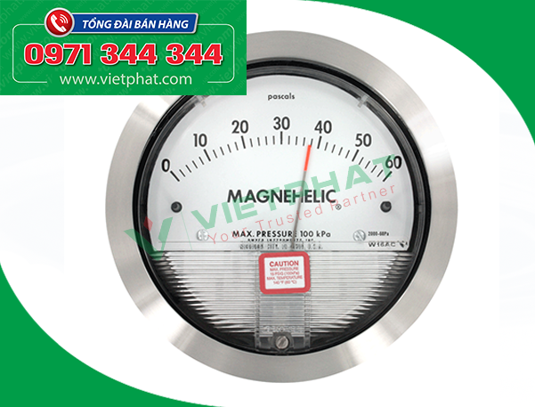 Đồng hồ đo chênh lệch áp suất 0-60 Pa