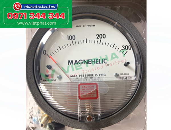 Đồng hồ đo chênh lệch áp suất 0 – 300 Pa