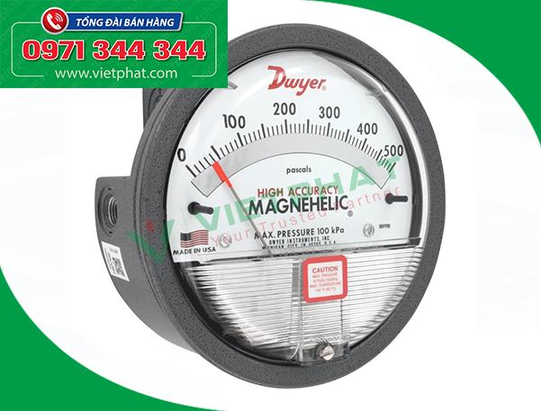 Đồng hồ đo chênh lệch áp suất 0 – 500 Pa