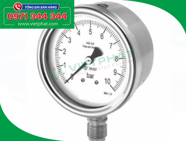 Đồng hồ áp suất mặt 100 mm
