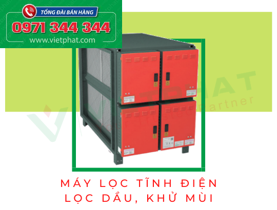 Máy lọc tĩnh điện lọc dầu, khử mùi
