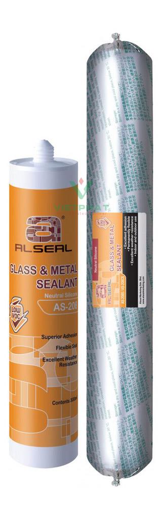 Vật Liệu Silicone dùng trám khe AS-208 GLASS & METAL SEALANT